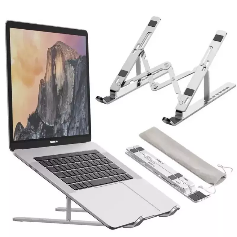 iLike STM1 metalen opvouwbare notebookstandaard voor 10-17,3 inch laptops - zilver