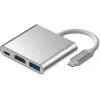 iLike HD1 3in1 USB-C naar HDMI 4K / USB 3.0 / USB-C bus adapter zilver