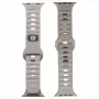 Evelatus Apple Watch 38/40/41mm sport siliconen loop band licht blauwgrijs