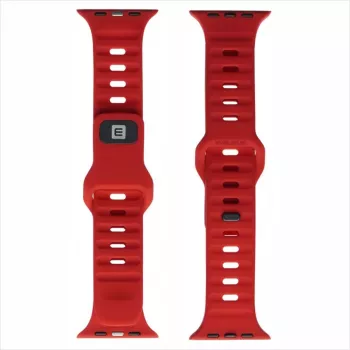 EVELATUS Apple Watch 42/44/45 sport siliconen loop donker kers