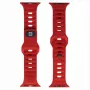 EVELATUS Apple Watch 42/44/45 sport siliconen loop donker kers
