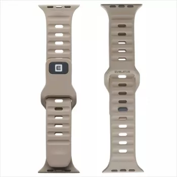 Evelatus Watch 42/44/45 sport siliconen loop beigegrijs