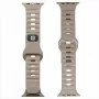Evelatus Watch 42/44/45 sport siliconen loop beigegrijs