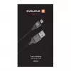 Evelatus USB-A naar USB-C kabel 1,2m gevlochten nylon zwart