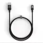Evelatus USB-A naar USB-C kabel 1,2m gevlochten nylon zwart