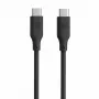 Evelatus USB-C naar USB-C siliconen kabel 1,2 m 60 W / 20 V 3 A zwart