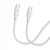 Evelatus USB-C naar USB-C siliconen kabel 1,2m 60W / 20V 3A wit