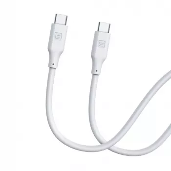 Evelatus USB-C naar USB-C siliconen kabel 1,2m 60W / 20V 3A wit