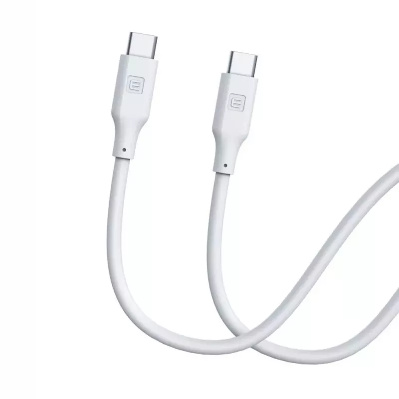 Evelatus USB-C naar USB-C siliconen kabel 1,2m 60W / 20V 3A wit