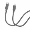 Evelatus USB-C naar USB-C siliconen kabel 1,2 m 60 W PD grijs