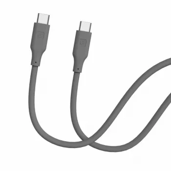 Evelatus USB-C naar USB-C siliconen kabel 1,2 m 60 W PD grijs