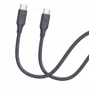 Evelatus USB-C naar USB-C siliconen kabel 1,2m 60W 20V/3A blauw