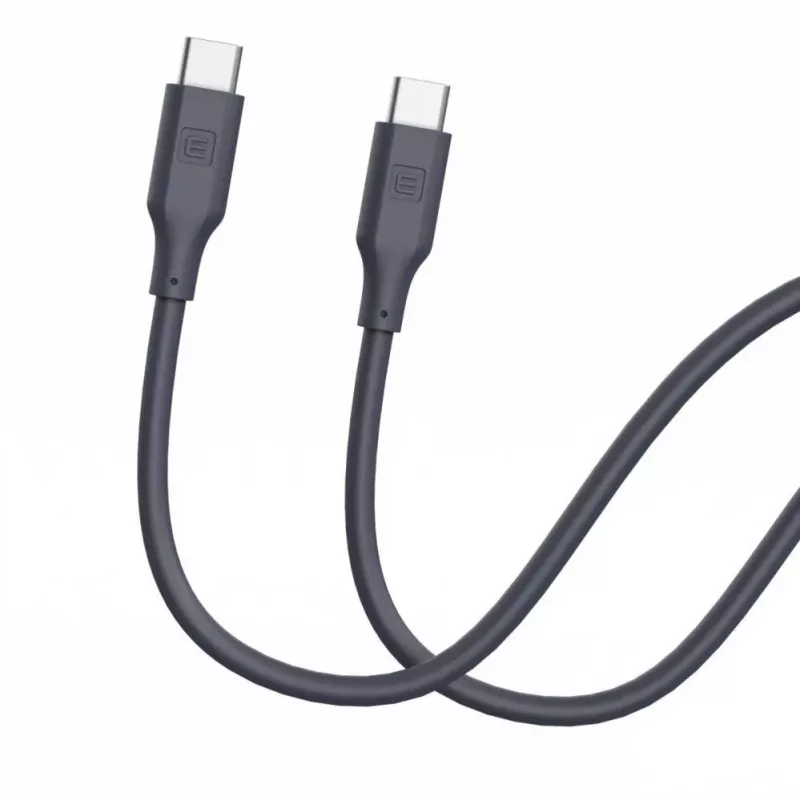 Evelatus USB-C naar USB-C siliconen kabel 1,2m 60W 20V/3A blauw