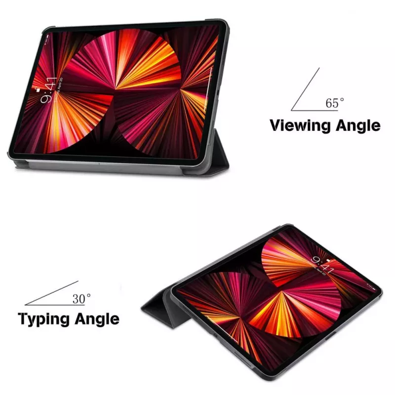 iLike iPad Mini 5 7.9 Tri-Fold Eco-Leer Stand Case zwart