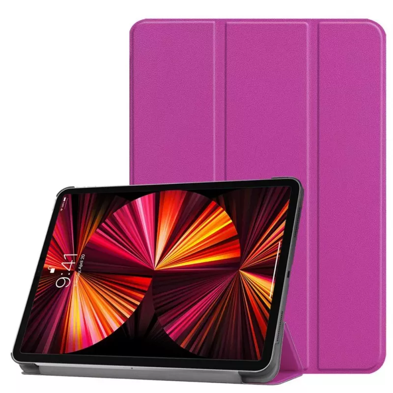 iLike iPad Mini 5 7,9 Tri-Fold Eco-Leather Stand Case paars