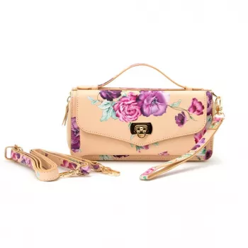 Evelatus Universele Wallet Case Flower beige