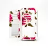 EVELATUS Universele Wallet Zipper Design Flower wit