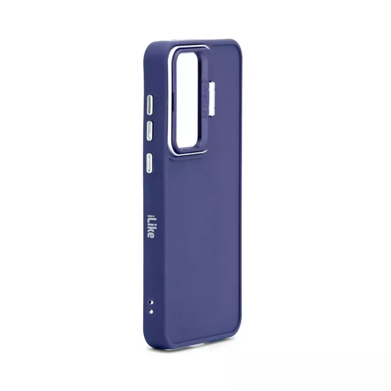 iLike Samsung Galaxy A15 hybride hoesje met camerastandaard blauw