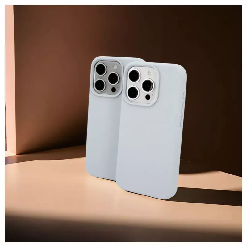 Evelatus Apple iPhone 15 Pro Max Premium MagSafe Soft Touch Siliconen Case New Function Grijsblauw