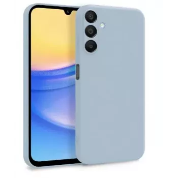Evelatus Samsung Galaxy A15 premium soft touch silicone hoesje grijsblauw