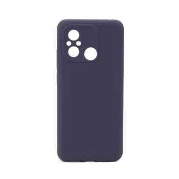 Connect Xiaomi Redmi 12C premium kwaliteit soft touch silicone hoesje middernachtblauw