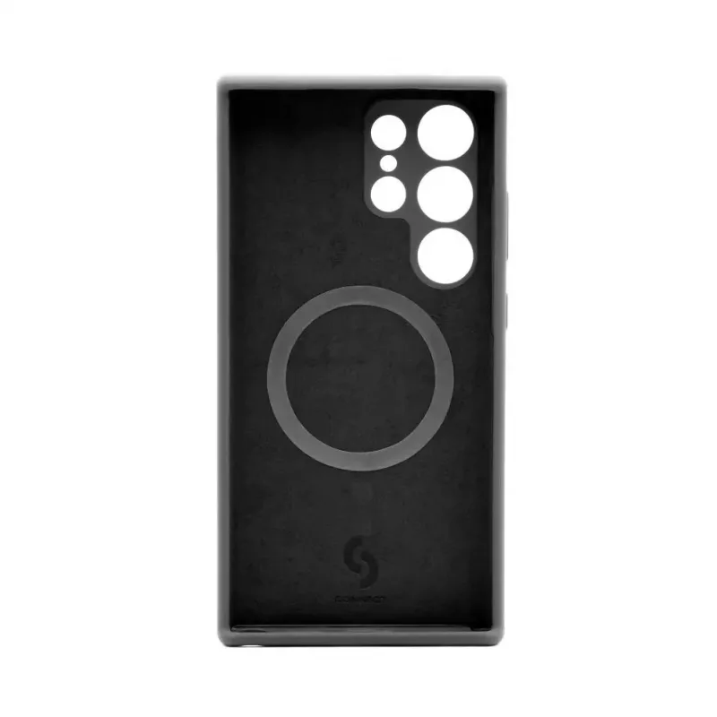 Connect Samsung Galaxy S24 Ultra Premium Quality Magnetic Soft Touch Silicone Case Zwart