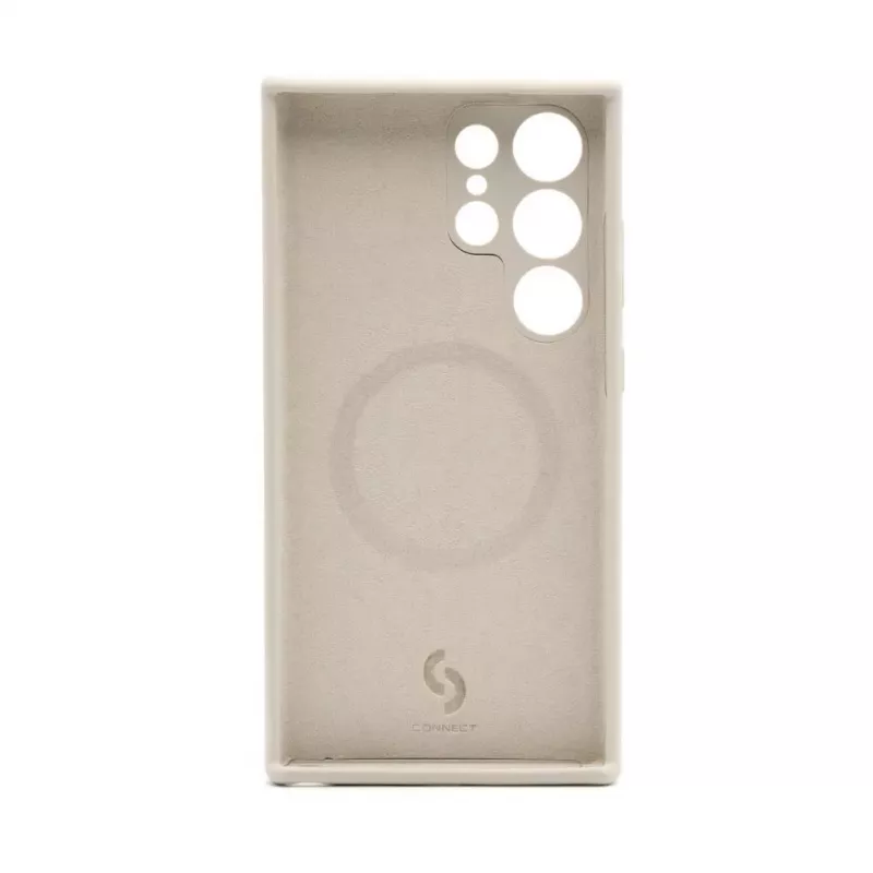 Connect Samsung Galaxy S24 Ultra Premium Quality Magnetic Soft Touch Silicone Case Grijs