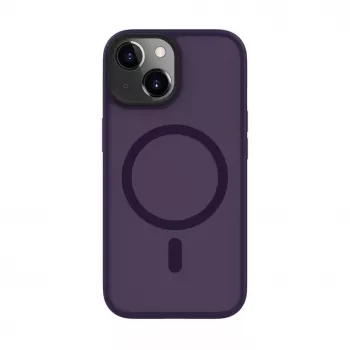 Connect Apple iPhone 14 Hybrid Case met magnetische PC+TPU Diep paars