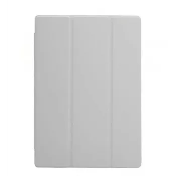 Connect Samsung Galaxy Tab A9 folio hoesje met microvezel binnenvoering zilver