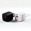 Evelatus USB-A en USB-C 30W Max EU-oplader zwart