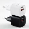 Evelatus USB-A en USB-C 30W Max EU-oplader zwart