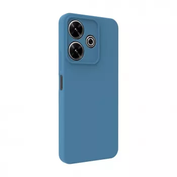 Connect Xiaomi Poco X6 Pro Premium Quality Soft Touch Siliconen Hoesje Middernachtblauw