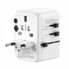 EVELATUS 35W Wereldreisadapter met 1 PD USB-C, 2 USB-C, 2 USB-A, Wit