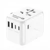 EVELATUS 35W Wereldreisadapter met 1 PD USB-C, 2 USB-C, 2 USB-A, Wit