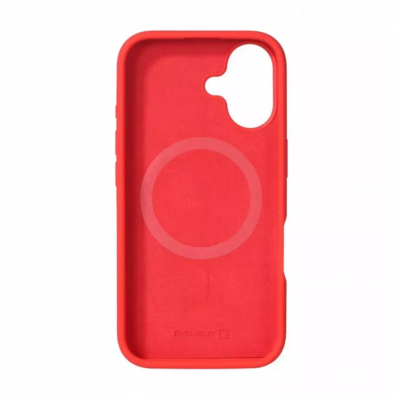 Evelatus Apple iPhone 16 Premium MagSafe Soft Touch Siliconen Hoesje Rood