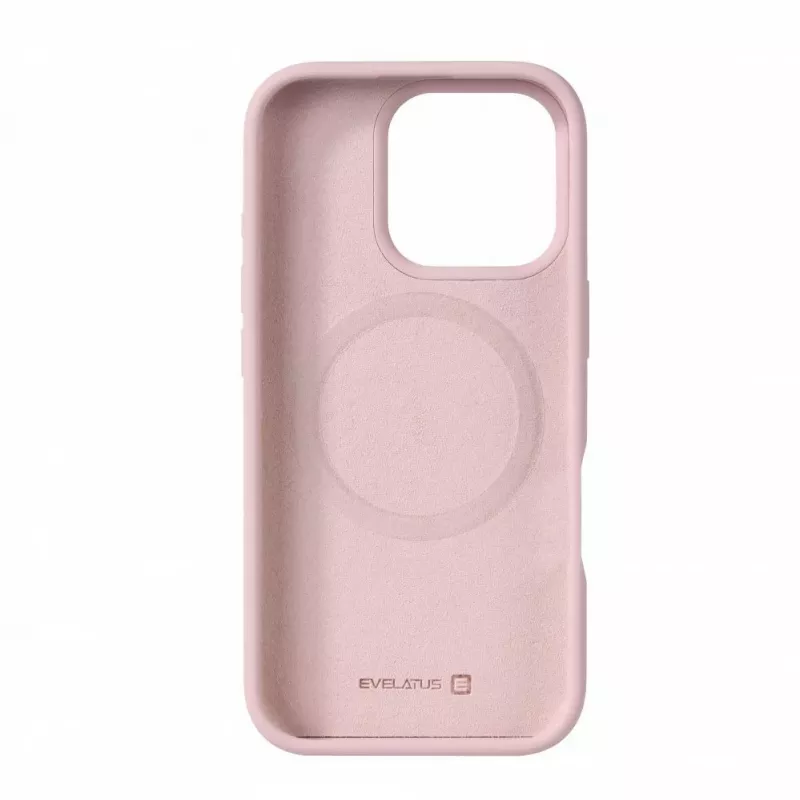 Evelatus Apple iPhone 16 Pro Max Premium MagSafe Soft Touch Siliconen Hoesje Roze Zand