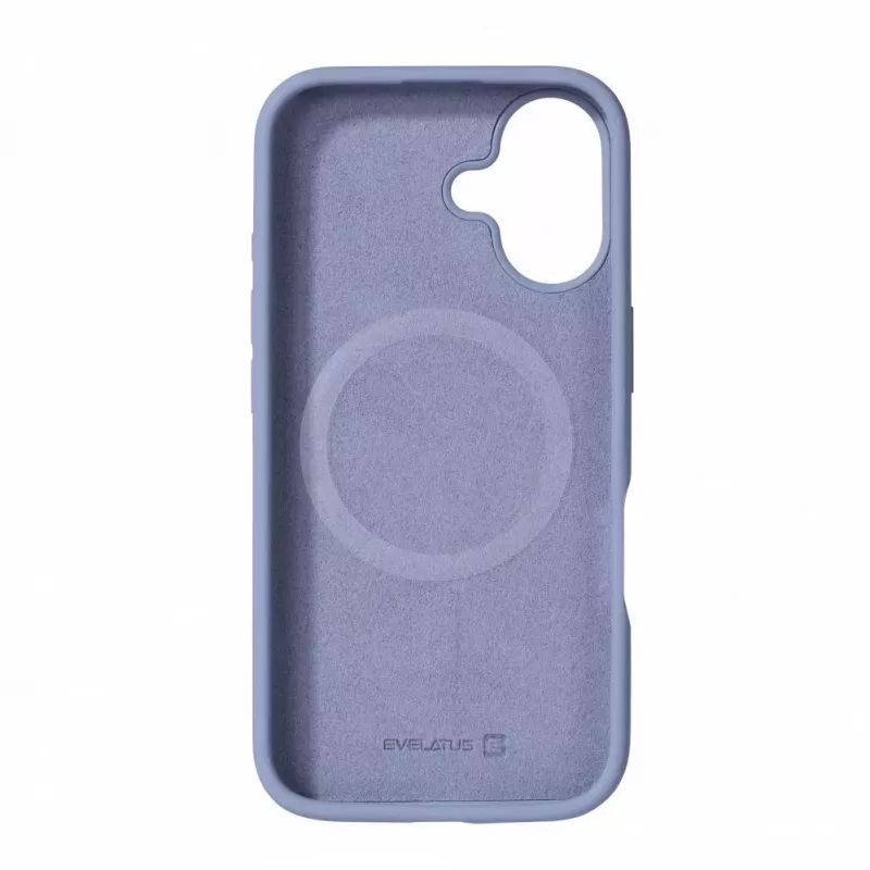 Evelatus Apple iPhone 16 Premium MagSafe Soft Touch Siliconen Hoesje Lavendelgrijs