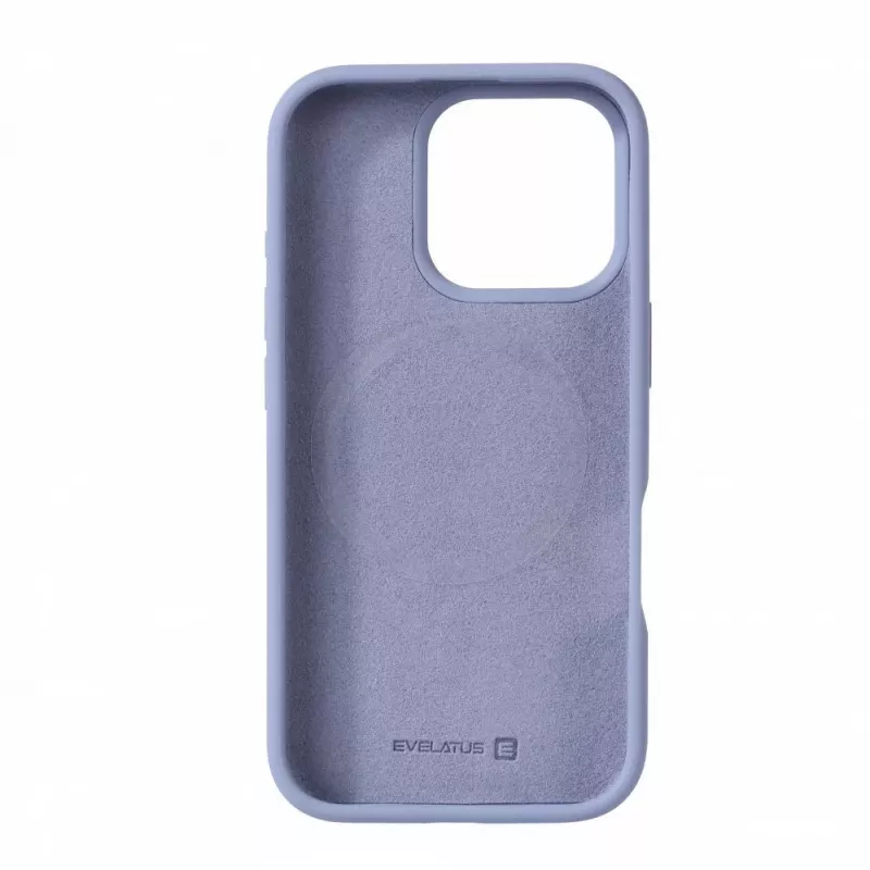 Evelatus Apple iPhone 16 Pro Premium MagSafe Soft Touch Siliconen Hoesje Lavendelgrijs