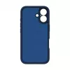 Evelatus Apple iPhone 16 Premium MagSafe met standaard soft touch siliconenhoes donkerblauw