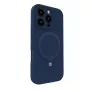 Evelatus Apple iPhone 16 Pro Premium MagSafe met standaard soft touch siliconenhoes donkerblauw