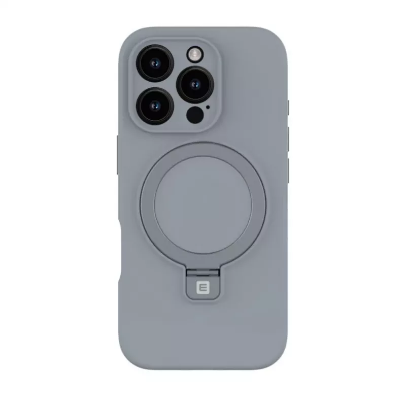 Evelatus Apple iPhone 16 Pro Premium MagSafe met standaard soft touch siliconenhoes zilver