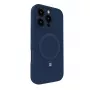 Evelatus Apple iPhone 16 Pro Max Premium MagSafe met standaard soft touch siliconenhoes donkerblauw