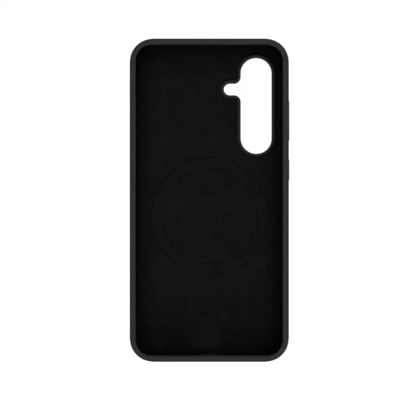 Evelatus Samsung Galaxy S24 FE Premium Magnetic Soft Touch Silicone Hoesje zwart
