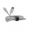 Evelatus USB-A naar USB-C kabel 2M aluminium behuizing gevlochten wit