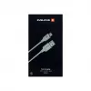 Evelatus USB-A naar USB-C kabel 2M aluminium behuizing gevlochten wit