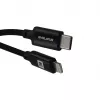 Evelatus AutoSpring spiraalkabel USB-A naar Lightning 1.2M kabel zwart