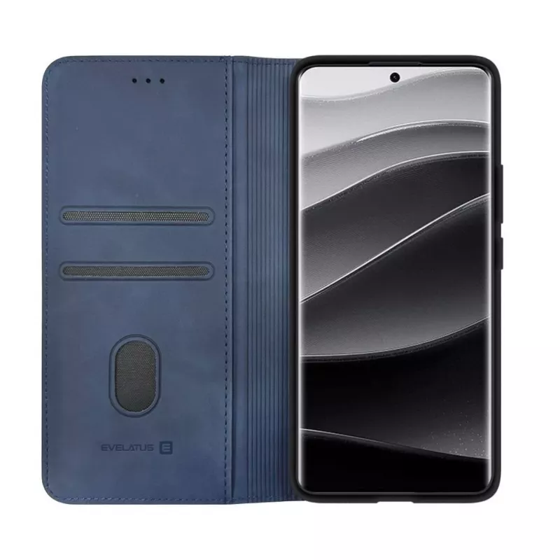 Evelatus Xiaomi Redmi Note 14 Pro Plus Book Case donkerblauw