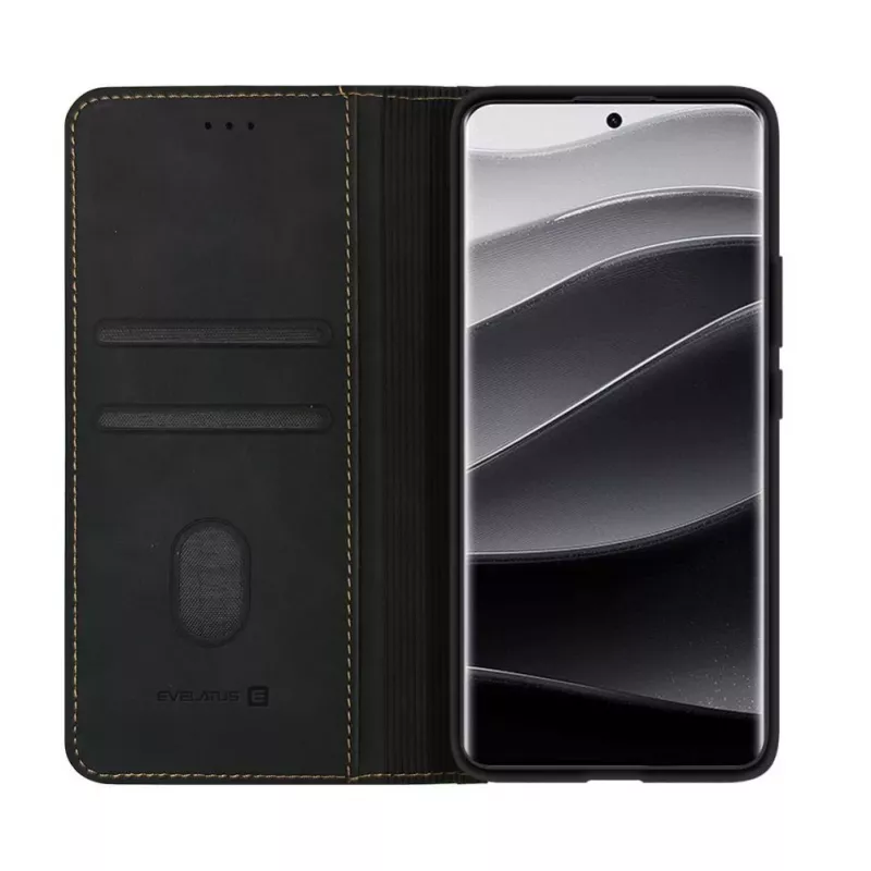 Evelatus Xiaomi Redmi Note 14 Pro Plus Book Case zwart