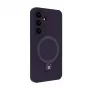 Evelatus Samsung Galaxy S25 Premium Magnetic met standaard Soft Touch siliconenhoes paars