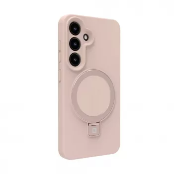 Evelatus Samsung Galaxy S25 Premium Magnetic met standaard Soft Touch siliconenhoes Pink Sand